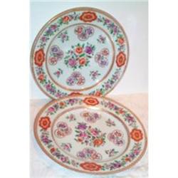 Two Hand Painted Floral Japanese Export Plates #1691550