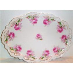 STUNNING Austrian Rose Oval Tray #1691553