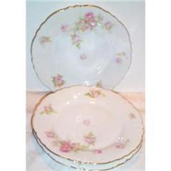 Three German Rose Decorated Plates #1691569