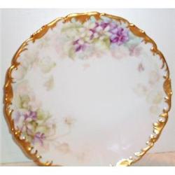Hand Painted Violet Limoges Plate #1691573