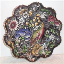 English Pheasant Transferware Scalloped Bowl #1691577