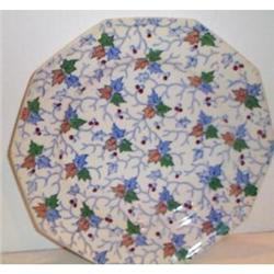Staffordshire Transferware Octagonal Leaf Plate#1691597