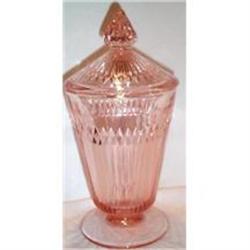 Pink Anniversary Footed Covered Candy Jar #1691668