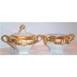 Hand Painted Austrian Cream and Sugar #1691675