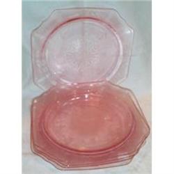 Five Pink Princess Depression Dinner Plates #1691679