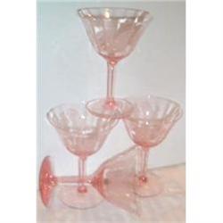 Four Elegant Depression  Tiffin Helene Goblets #1691681
