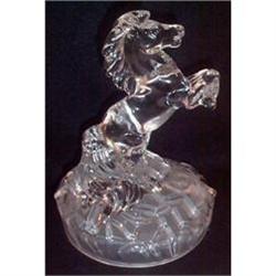 Clear Glass Rearing Stallion Figurine #1691683