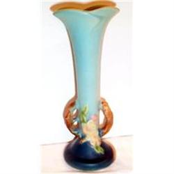 Roseville Appleblossom Blue Bud Vase #1691687