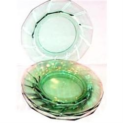 Four Moongleam Heisey Twist Plates #1691698