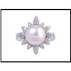 Image 1 : PEARL DIAMOND RING WITH FLAIR WAS $595.00 #1691712