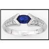 Image 1 : AWARD SAPPHIRE DIAMOND WHITE GOLD RING(was #1691717