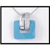Image 1 : Unique 18K White Gold Turquoise and Diamond #1691755