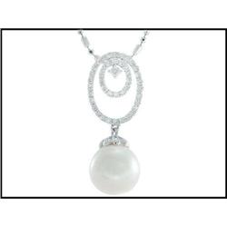 Brilliant 14K White Gold Pearl and Diamond #1691768