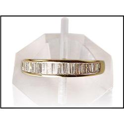 18K YELLOW GOLD BAGUETTE DIAMOND RING WAS $750.#1691778