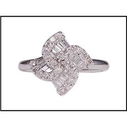 BAGUETTE AND ROUND DIAMOND RING WAS $850. #1691780