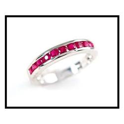 Fine Color Ruby 18K White Gold Band Ring(was #1691783
