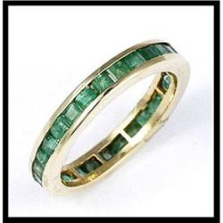 FINE NATURAL EMERALDS ETERNITY BAND #1691801