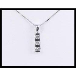 Unique 14K White Gold Diamond Pendant #1691803