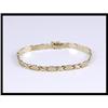 Image 1 : Simple 14K Yellow Gold Fancy X Design Bracelet #1691804