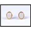 Image 1 : SIMPLE 18K YELLOW GOLD OPAL STUDS #1691813