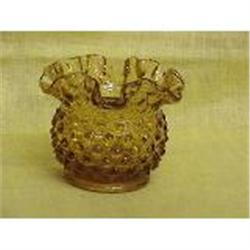 Small Fenton Hobnail vase ruffled edge #1691860