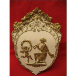 French bisque Wall Plaque in a Shield shape #1691920