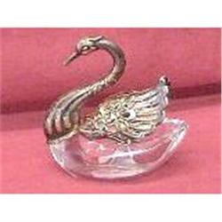 SWAN SALT&PEPPER CELLAR(DISH) &SPOON #1691921