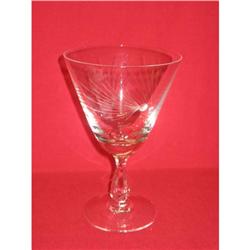 Fostoria etched glass Goblets (pine seed) #1691943
