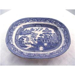 167 - English Blue Willow Charger Circa 1880 #1692098