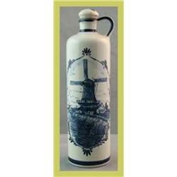 Blue Delft Jenever Bottle Ceramic Gin #1692120