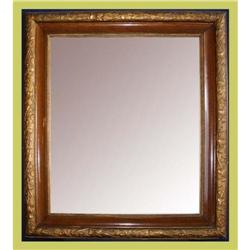 Antique Art Nouveau Mirror Framed Shamrocks #1692131