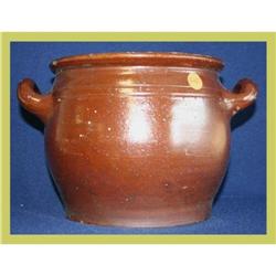 Antique Kitchenware Crock Hand-Made Clay #1692141