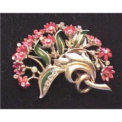 Ralph DeRosa floral spray fur clip #1692243