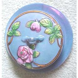 Japanese lusterware cheese keeper with roses #1692247