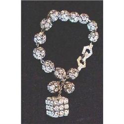 High style rhinestone bracelet with dangles #1692249
