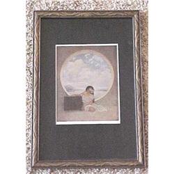 Framed Parrish bookplate  Pandora's Box   #1692257