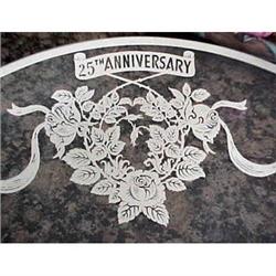 25th anniversary silver overlay platter #1692264