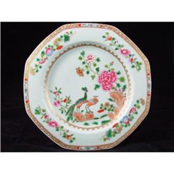 Fluted Famille Rose Plate. 19th Century. #1692271