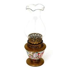 Old Chinese Export Famille Mille Flure Lamp  #1692400