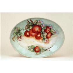 Old HP Bohemian Czechoslovakia Fruit Platter Mk#1692401