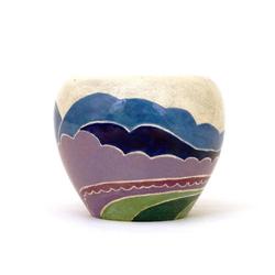 Old American Satsuma Jar Art Deco Sty Sg #1692405