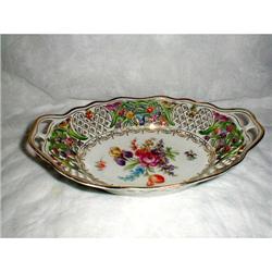 BEAUTIFUL VINTAGE DRESDEN BOWL - SIGNED #1692443