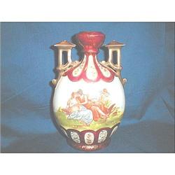 AUSTRIAN HANDPAINTED PORTRAIT VASE - SIGNED #1692447
