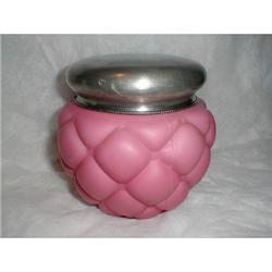 CONSOLIDATED GLASS PINK SATIN QUILTED CRACKER #1692463