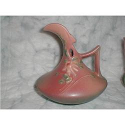 ROSEVILLE COLUMBINE PINK EWER - MARKED #1692465