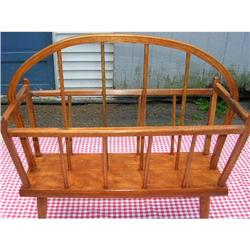 Vintage Oak Magazine Rack #1692492