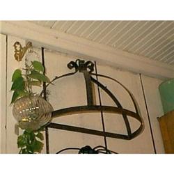 Pot Rack Wall Mount Iron Strap Country Style #1692493