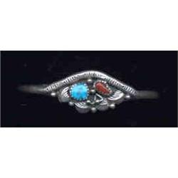 Bracelet Turcoise Coral Cuff Sterling Hand Tool#1692494