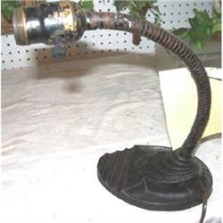 Lamp Table Goose Neck Eagle #'d Iron Vintage  #1692506