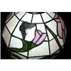 Image 1 : Shade Lamp Stained Glass Vented Cap Butterfly #1692507